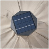 SunVilla Tan LED Market Umbrella 3M