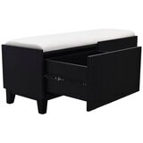 Moran Aristocrat Fabric Storage Ottoman Linen