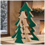 Nesting Wood Trees 45cm Green
