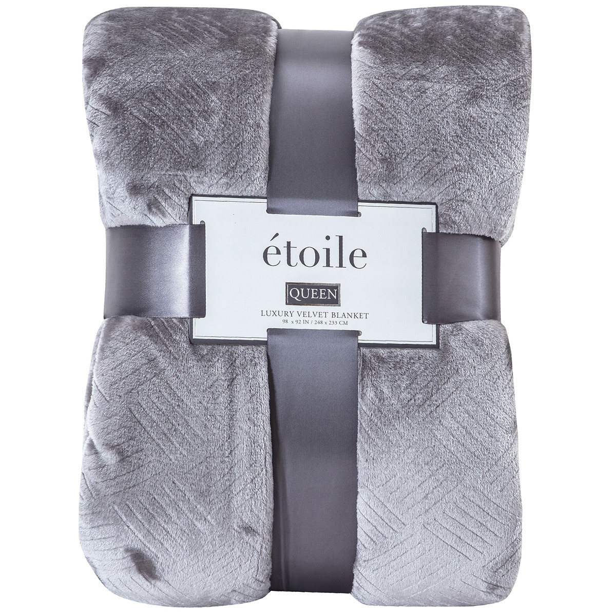 Etoile Etched Velvet Queen Blanket Grey Costco Australia