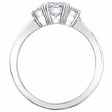 18KT White Gold 1.25ctw Three Stone Diamond Ring With 1ctw Centre