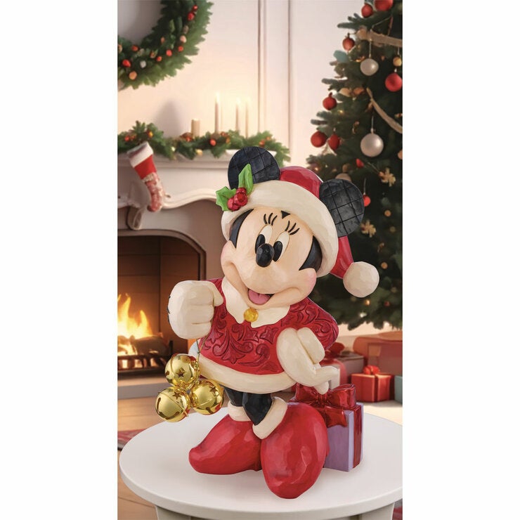 Jim Shore Minnie With Bell 43.18cm Holiday Statue Jim Shore Minnie With Bell 43.18cm Holiday Statue