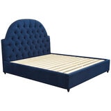 Moran Princess King Bedhead With Encasement With Slatted Base Blue