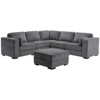 Brookhaven Modular Fabric Sectional with Ottoman