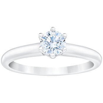 18KT White Gold 0.50ctw Round Diamond Solitaire Ring