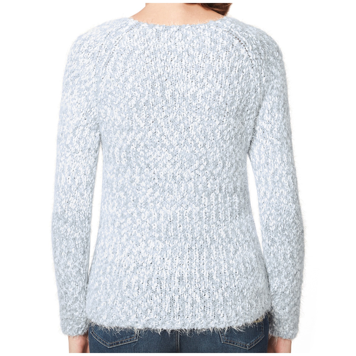 Buffalo Eyelash Sweater - Dusty Blue