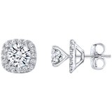 Diamond Earrings with Removable Halo