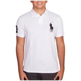 Polo Ralph Lauren Men's Big Pony Polo Grey Navy White