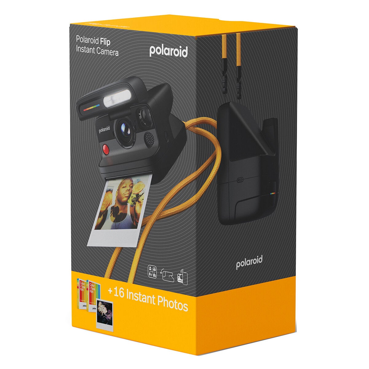 Polaroid Flip Instant Camera + Color Film Bundle 16 photos Black 6565 Polaroid Flip Instant Camera + Color Film Bundle 16 photos Black 6565