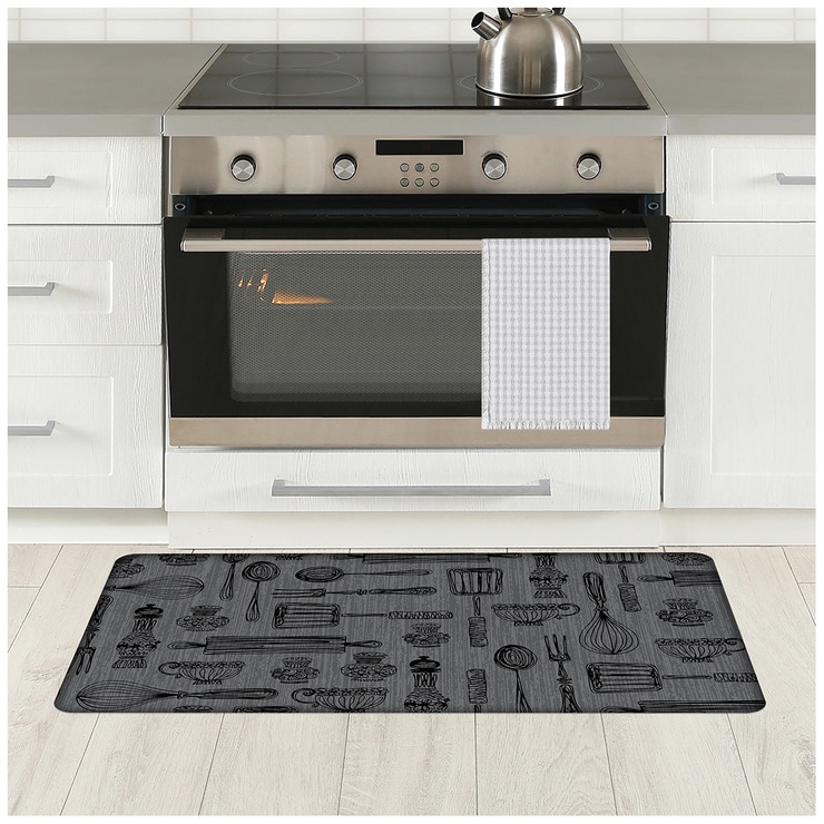 Apache Mills Comfort Chef Kitchen Mat Retro Utensils Costco Australia