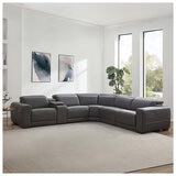 Aiden & Ivy Leather Power Reclining Sectional