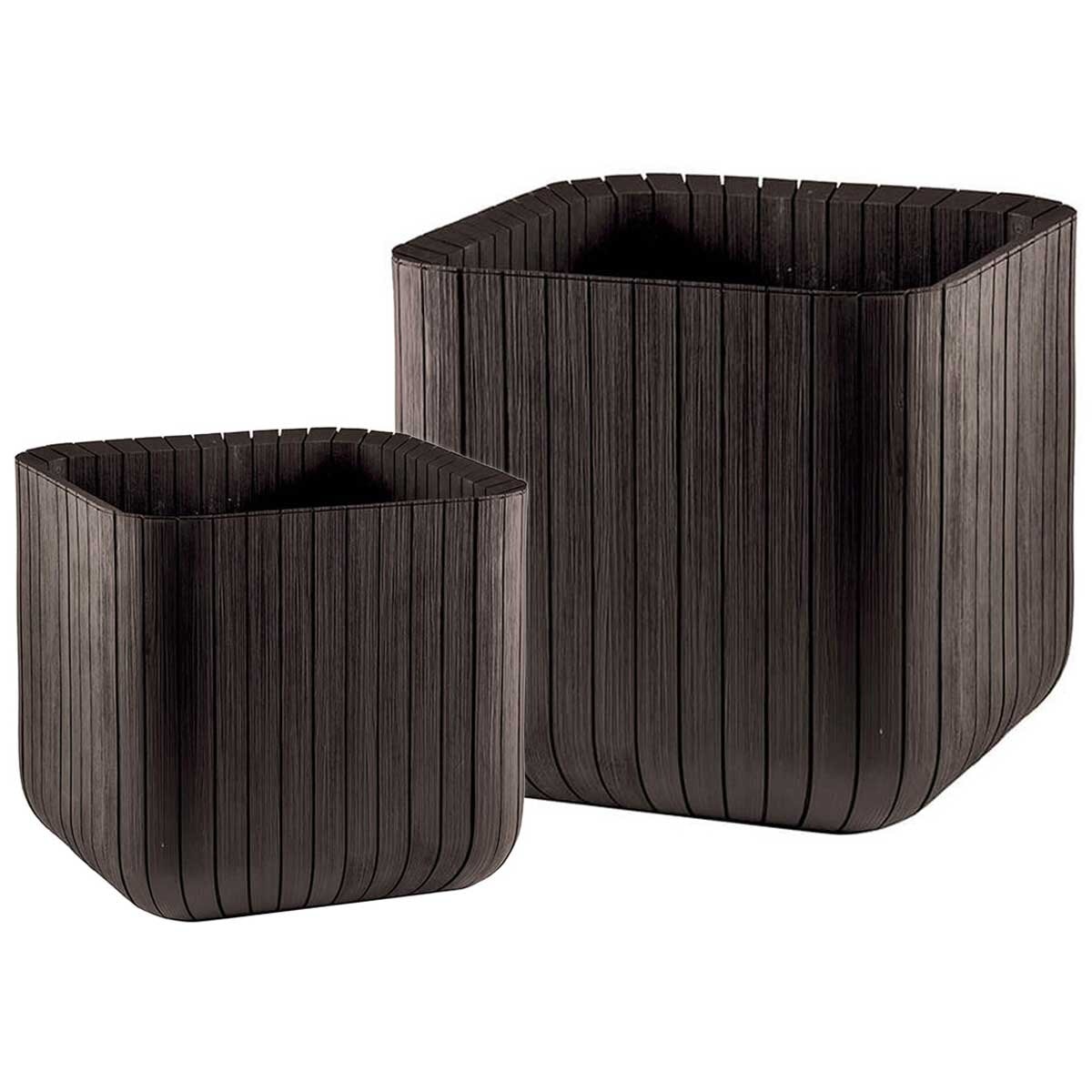 Keter Cube Planter Small And Medium Set 2 Piece