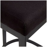 Cafe Lighting Brooke Black Kitchen Stool Black Linen