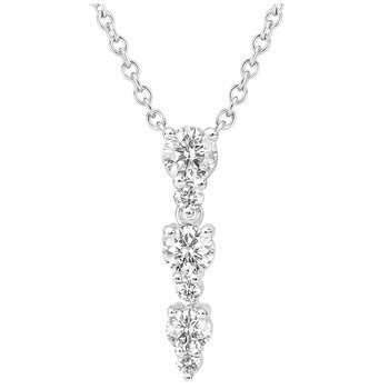 18KT White Gold 0.38ctw Diamond Cable Chain Pendant