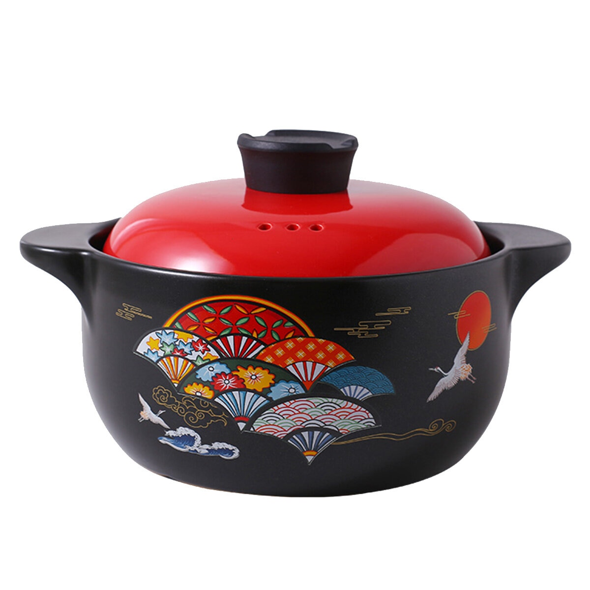 Color King Ceramic Stock Pot 4L