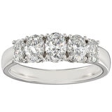 14KT White Gold 1.45ctw Oval Diamond Ring