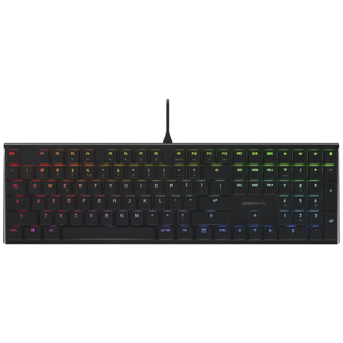 CHERRY MX 10.0 RGB Black Gaming Keyboard MX Low Profile Red Switch