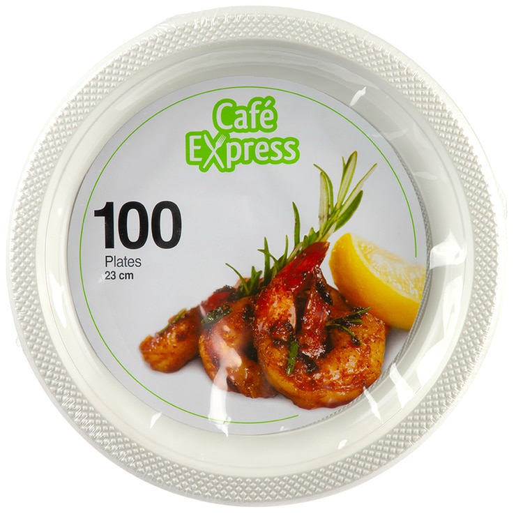 Cafe Express 23cm Plastic Plates 100 Pack Costco Australia