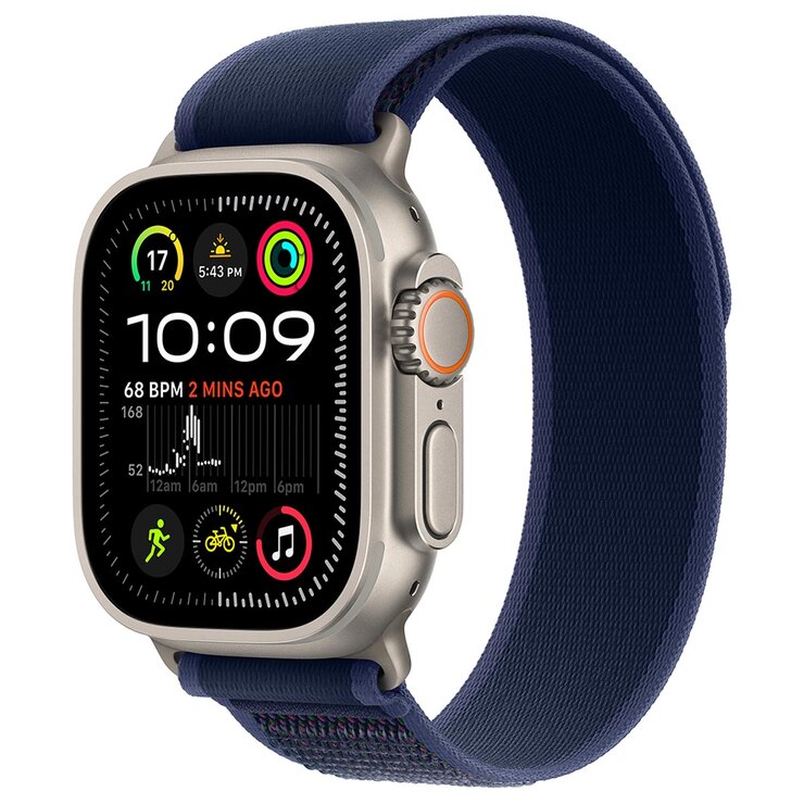 Apple Watch Ultra 2 GPS + Cellular 49mm Natural Titanium Case With Blue Trail Loop S/M Apple Watch Ultra 2 GPS + Cellular 49mm Natural Titanium Case With Blue Trail Loop S/M