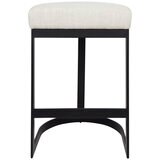 Café Lighting Brooke Black Kitchen Stool Natural