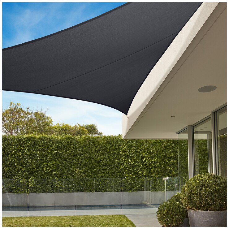 Coolaroo Triangle Shade Sail Kit Graphite Costco Australia