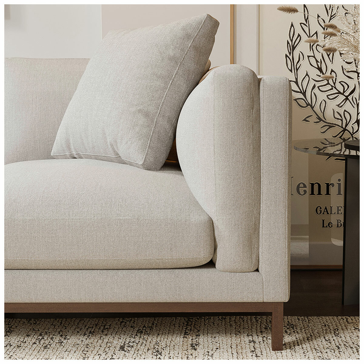 Valencia Bergen Fabric Sectional Lounge Left Chaise Beige Valencia Bergen Fabric Sectional Lounge Left Chaise Beige