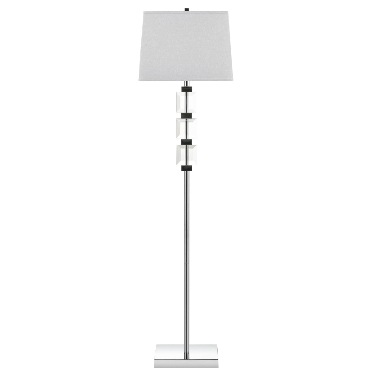 Bridgeport Designs Beveled Square Crystal Floor Lamp with...