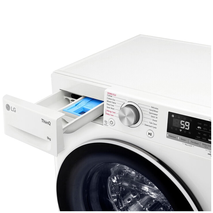 LG 9KG Front Load Washer White WV5-1409W