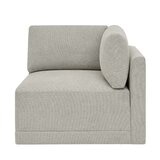 Thomasville 6PC Fabric Modular Sectional with Ottoman Light Grey