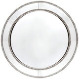 Café Lighting and Living Zeta Wall Mirror Round Antique Silver