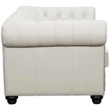 Fjords By Moran Bastille II 2 Seater Leather Sofa White