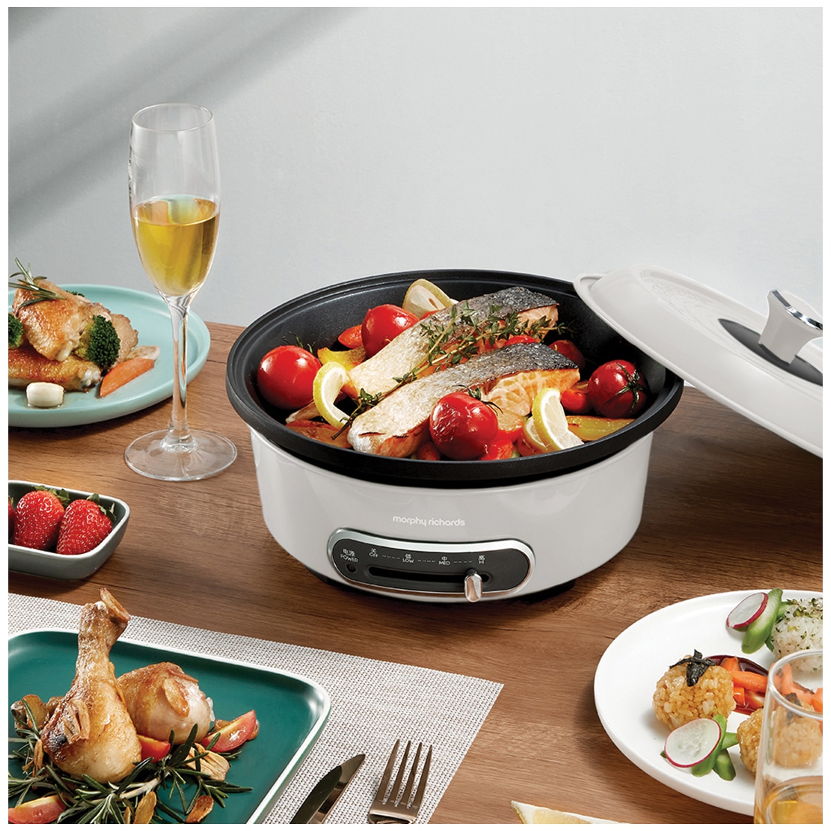 Morphy Richards Round Multifunction Pot - White