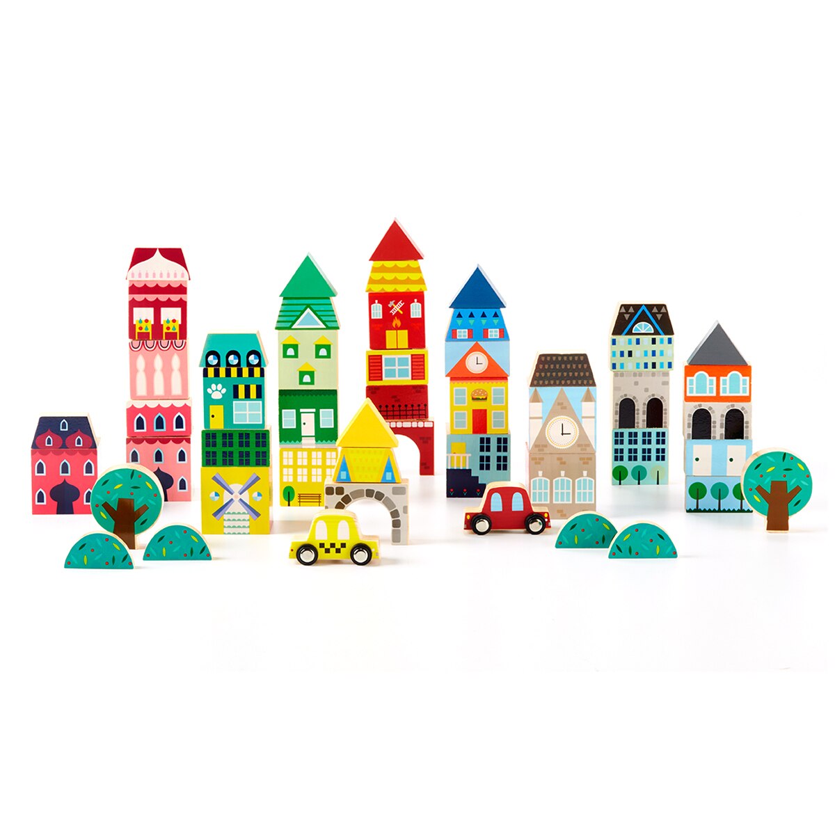 city wooden blocks