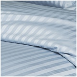 Kingtex 1200TC Egyptian Cotton Sateen Stripe Quilt Cover Set King - Ice Blue