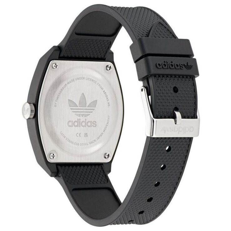 Adidas Originals Street Project Two Black Silicone Strap Unisex Watch AOST23551