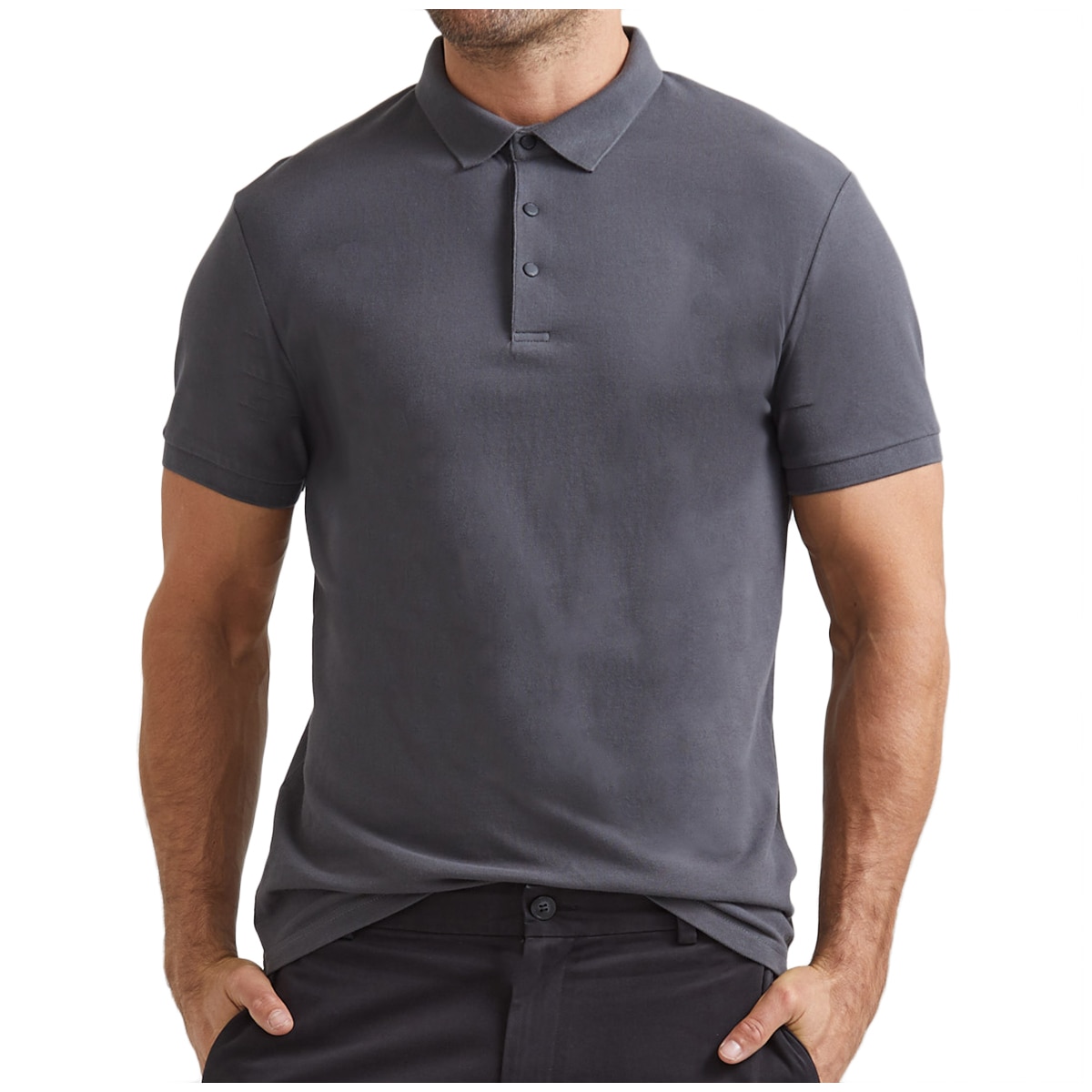 SABA Men's Polo - Charcoal