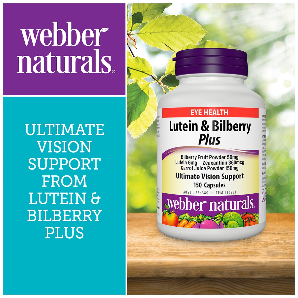 Webber Naturals Lutein & Bilberry Plus 150 Caps