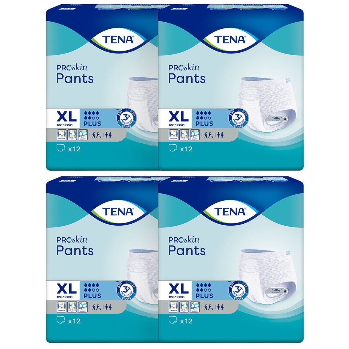 Tena Proskin Pants Plus X-Large 48 Pack