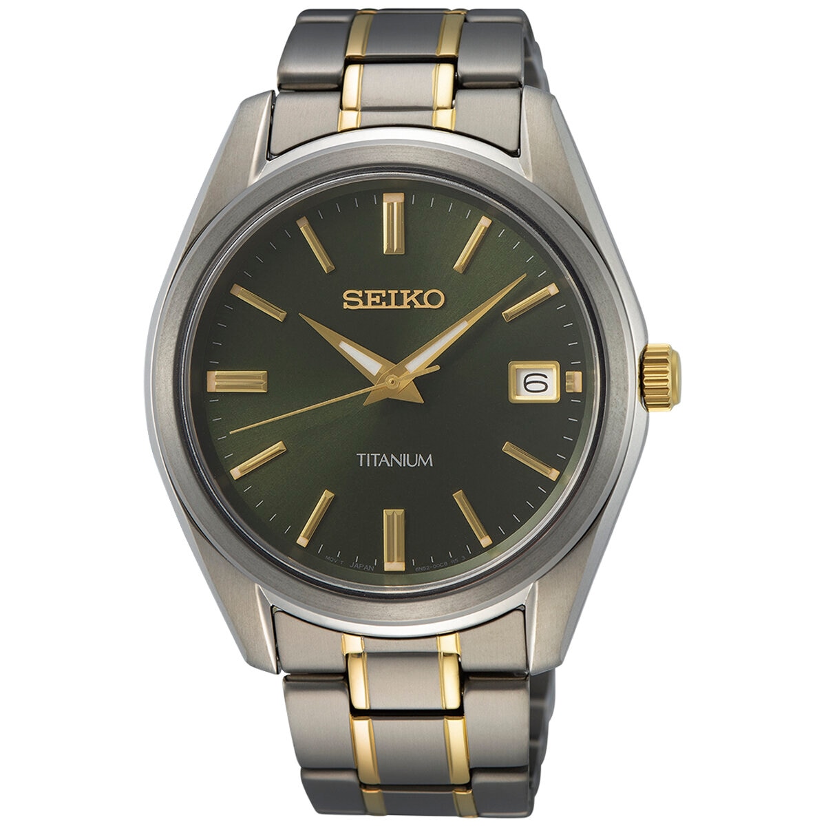 Seiko Men's Titanium Two Tone Watch SUR377P