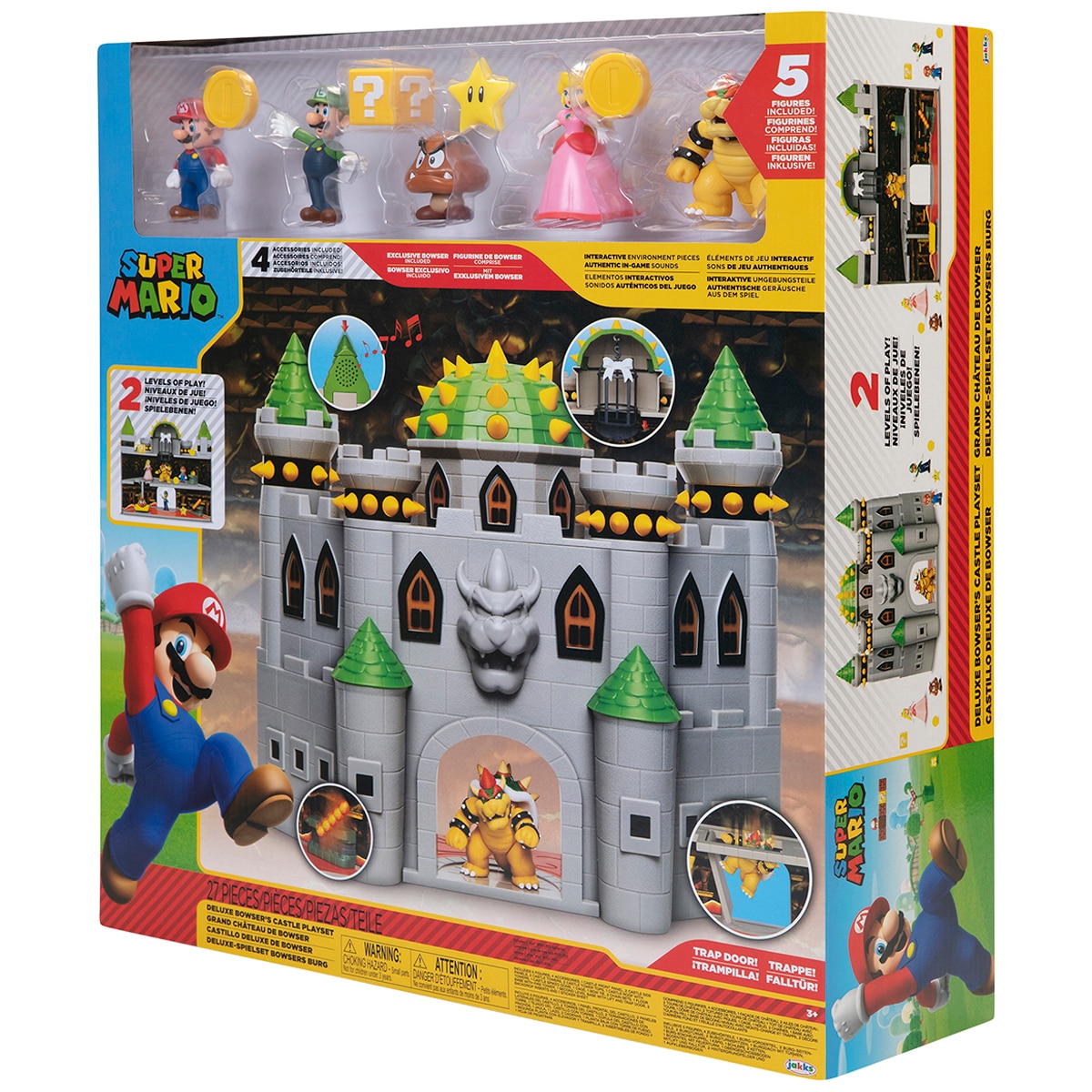 Deluxe Bowser Castle Playset with 4 extra figures