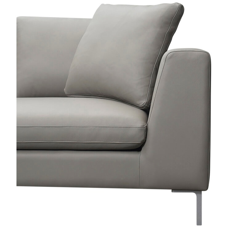 Moran Pico 3.5 Seater Sofa With Left Chaise Dove Silver
