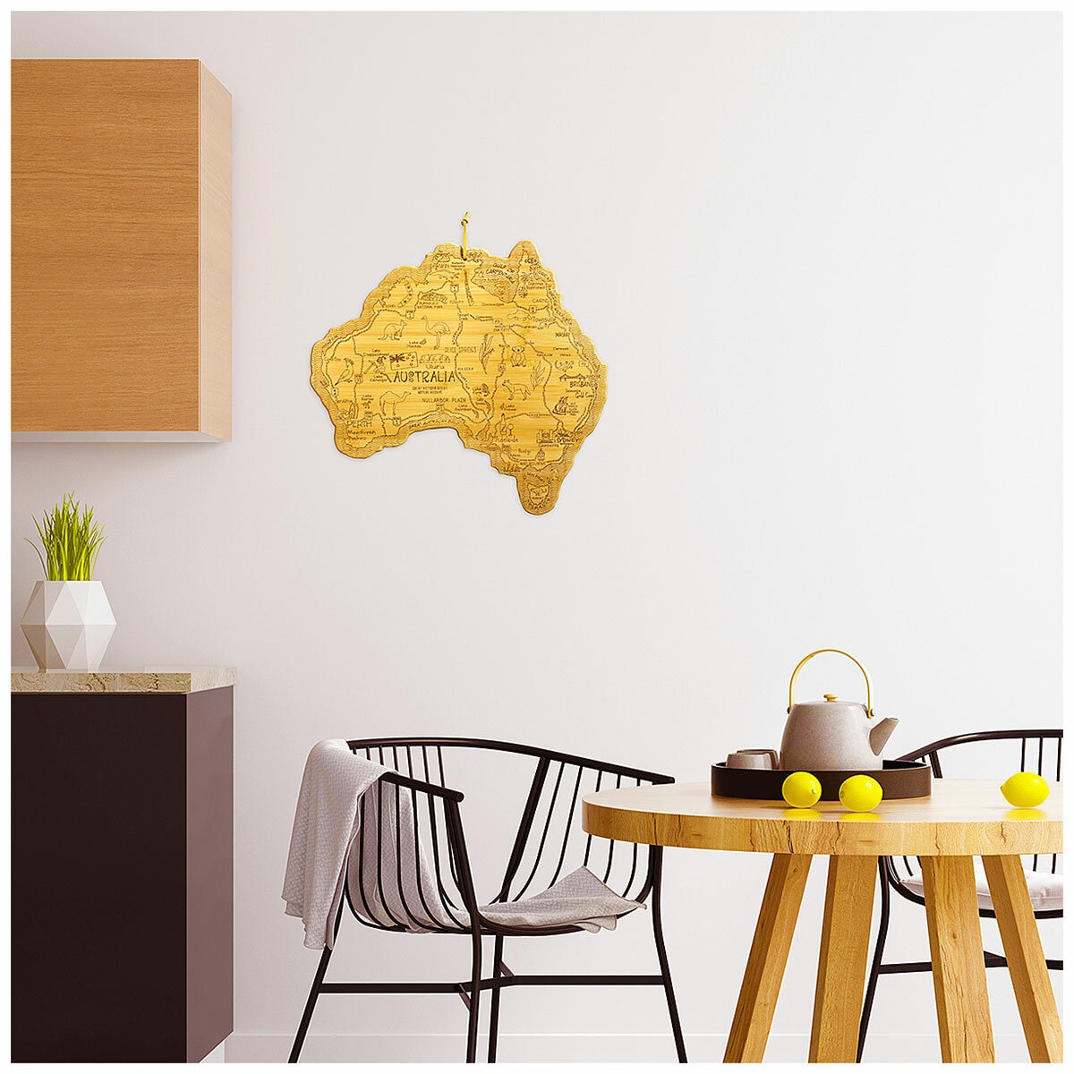 Totally Bamboo Australia Shaped Cutting Board