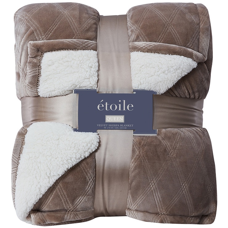 Etoile Velvet Sherpa Queen Blanket Costco Australia