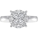 0.48ctw Round Cluster Ring