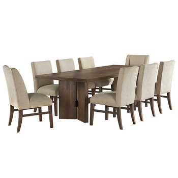 Urban Renovations Northbrook 9 Piece Dining Set Walnut