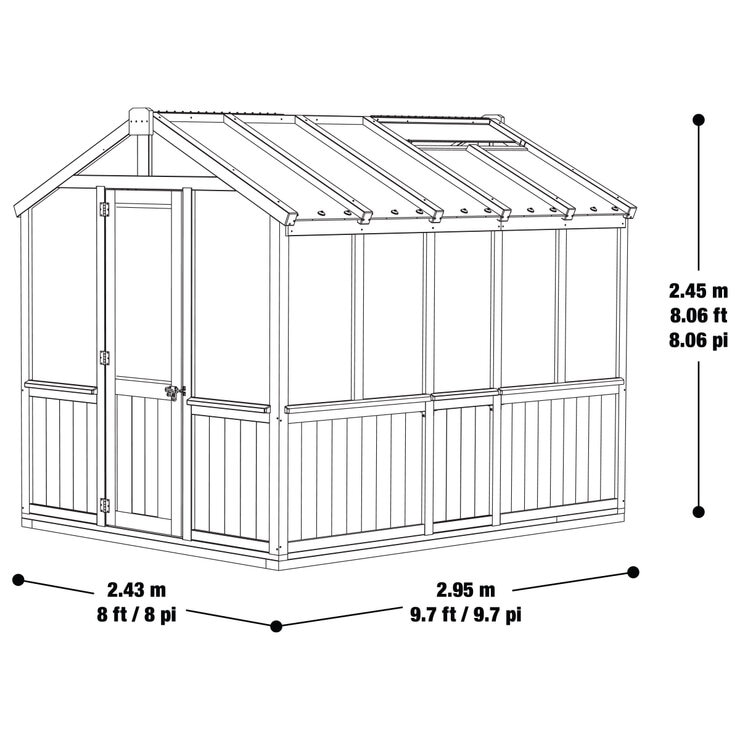 Yardistry Greenhouse 2.43 x 2.95M