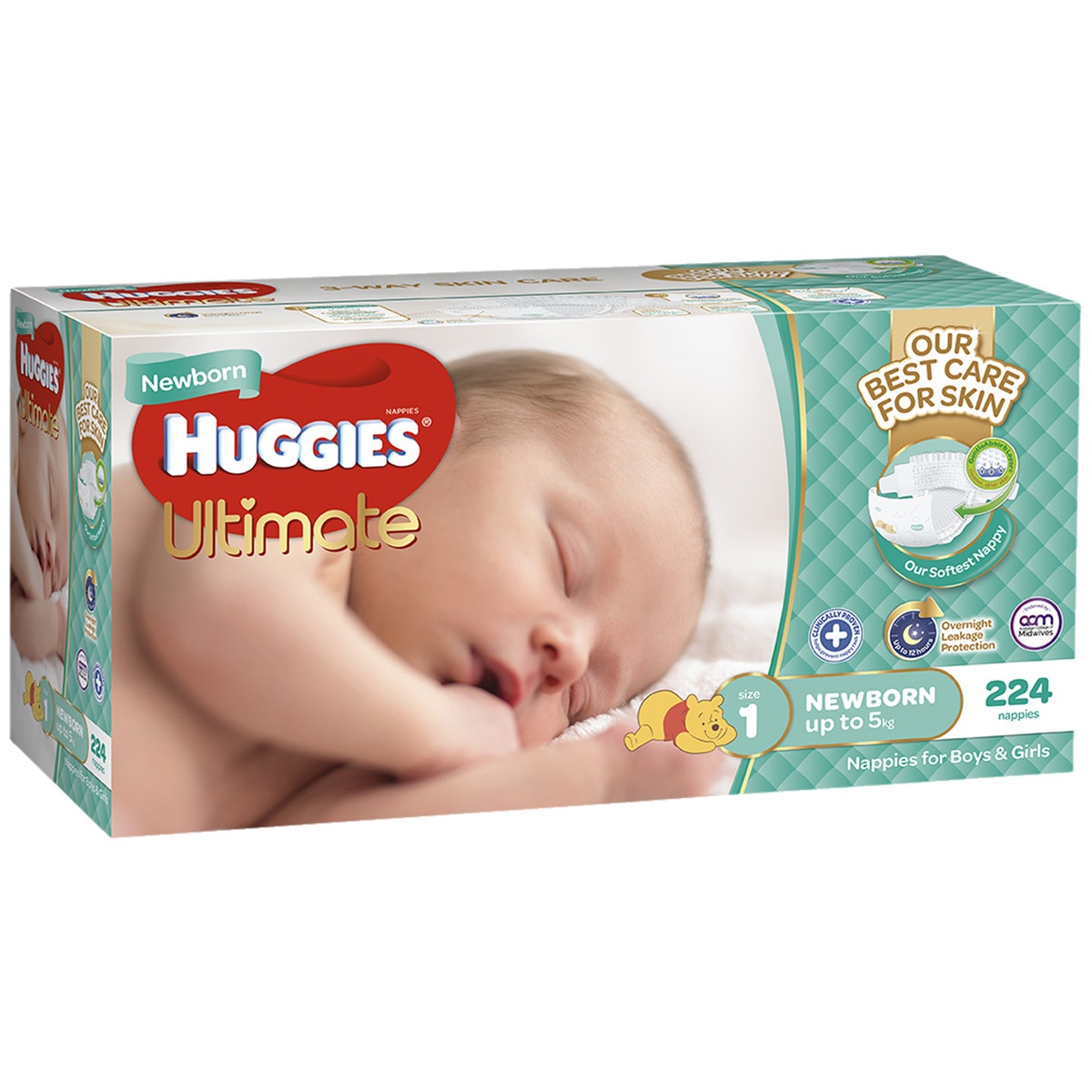 Huggies Ultimate Newborn Nappies 224 Pack