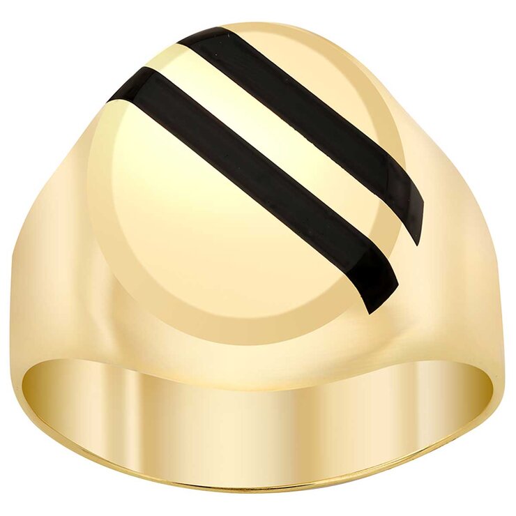 18KT Yellow Gold Round Plate Ring 4.5g 18KT Yellow Gold Round Plate Ring 4.5g