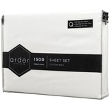 Ardor 1500TC Cotton Rich Sheet Sets Queen - White