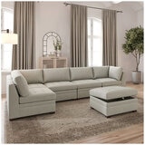Thomasville 6 Piece Modular Fabric Sectional